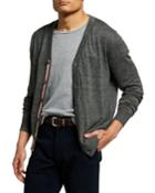 Men's Mid Length Linen-cotton Cardigan