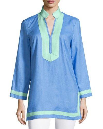 Classic Linen Long-sleeve Tunic,