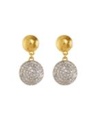 Lentil Ice 24k Gold & Diamond Drop Earrings