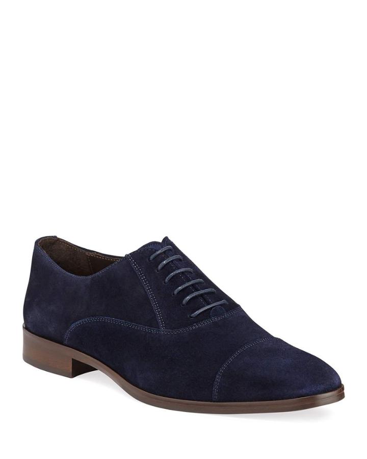 Men's Caymen Suede Cap-toe Oxfords