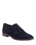 Men's Caymen Suede Cap-toe Oxfords