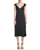 Flutter-sleeve Midi-length