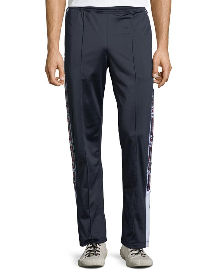 Men's Logo-taping Tear-away Track Pants