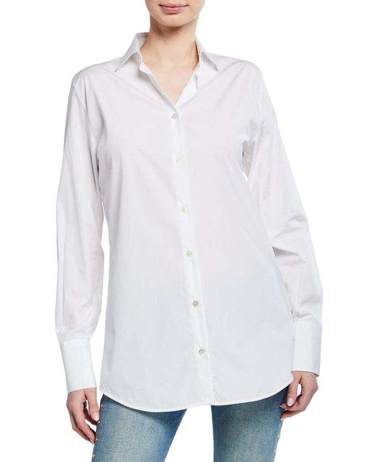 Button-down Cotton Poplin