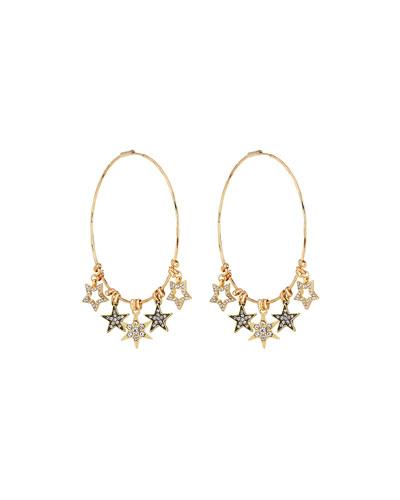 Multi-star Hoop Drop Earrings