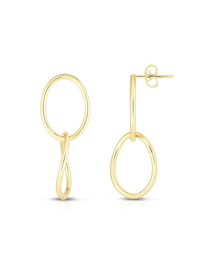 14k Italian Curvy-link Earrings