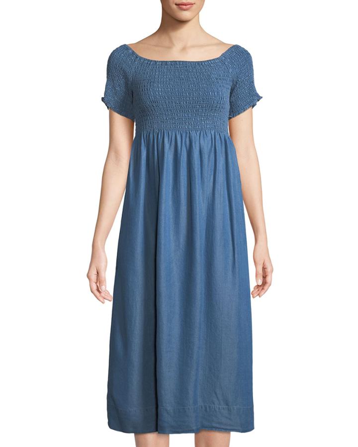 Smocked Chambray