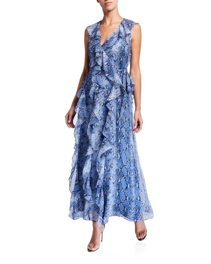 Lacey Sleeveless Python-print