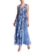 Lacey Sleeveless Python-print