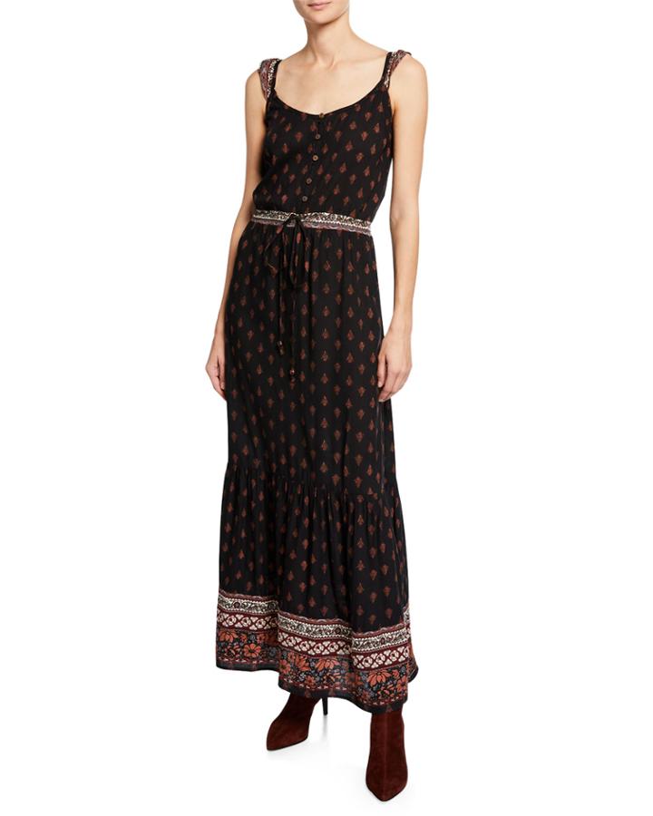 Button-down Ruffle Printed