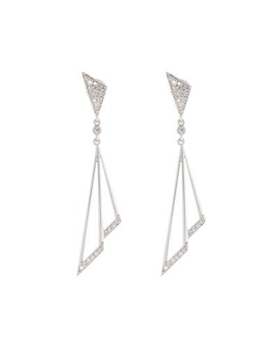 Firebolt 18k White Gold Dangle Earrings
