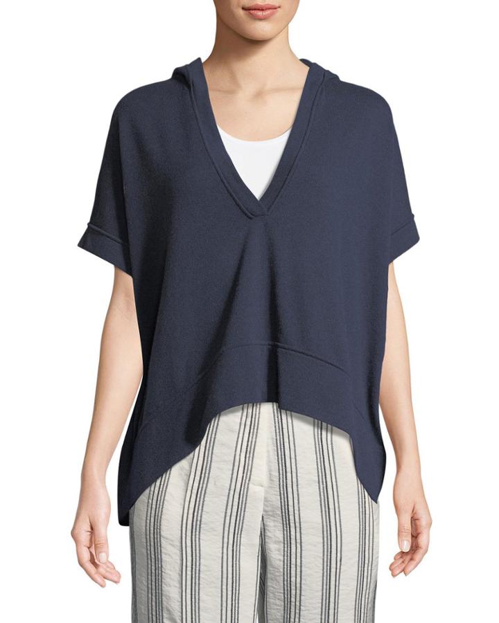 Cashmere Cropped Hooded