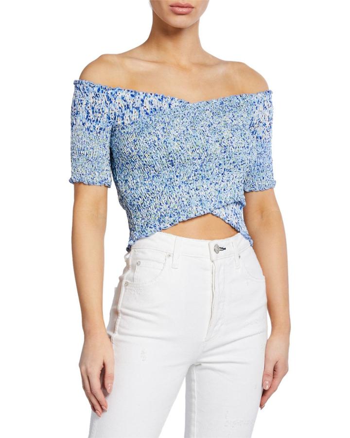 Soledad Smocked Off-shoulder Top