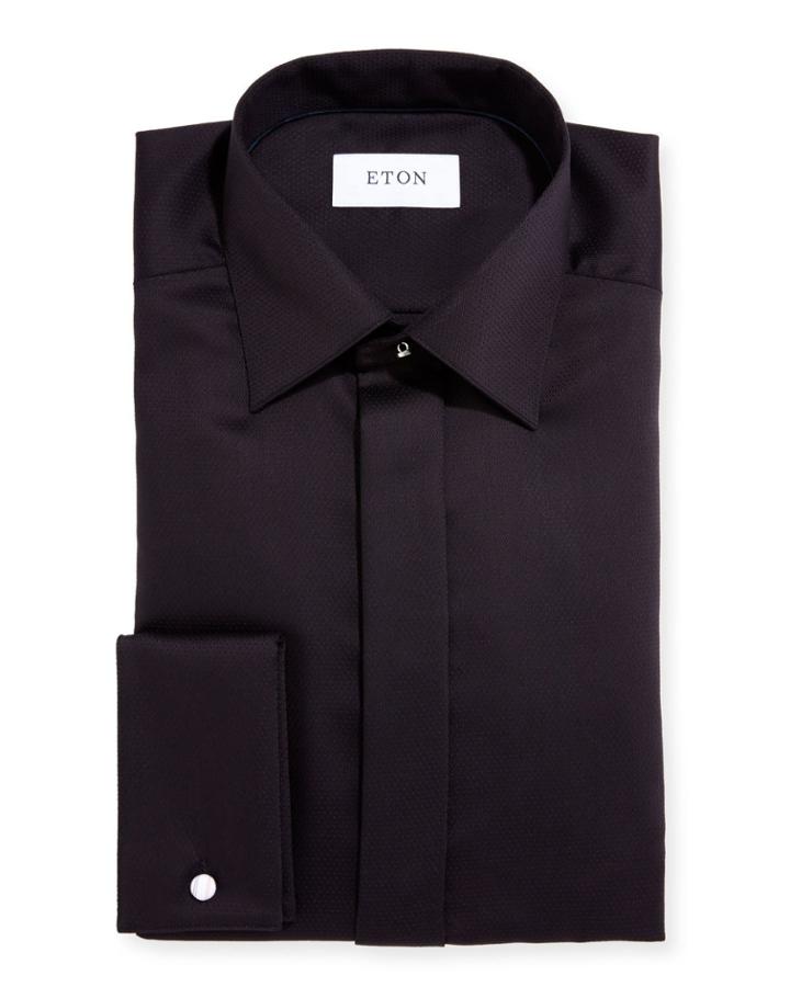 Slim-fit Diamond-weave Formal Dress