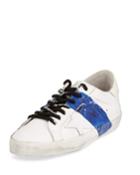 Men's Paint-stripe Leather