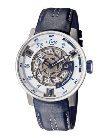 Men's Automatic-self-wind Motorcycle Sport Blue Leather