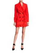 You Or Me Double-breasted Mini Ruffle Dress