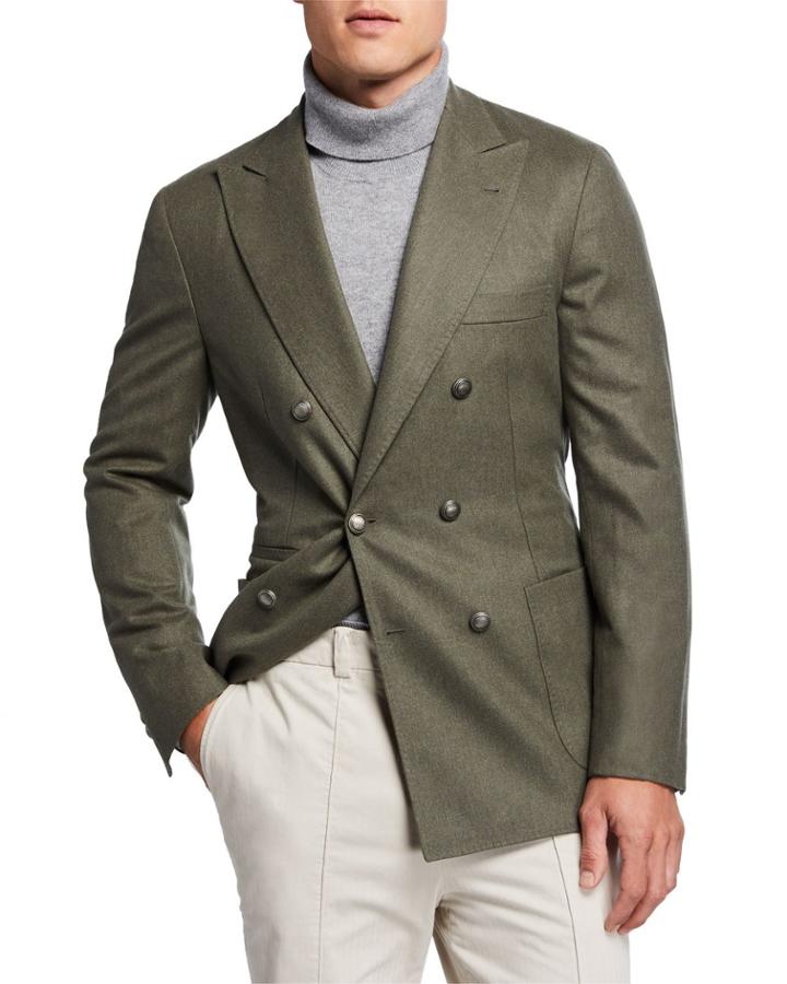 Men's One-and-a-half Breasted Blazer With Patch Pockets
