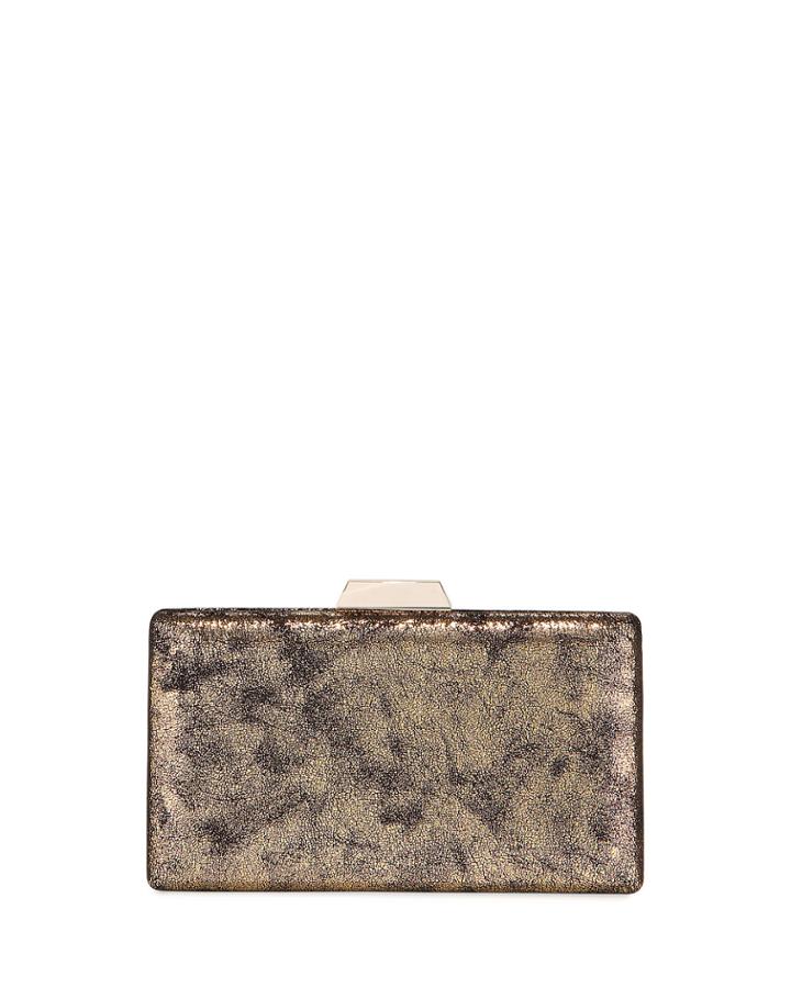 Burnished Velvet Box Clutch Bag