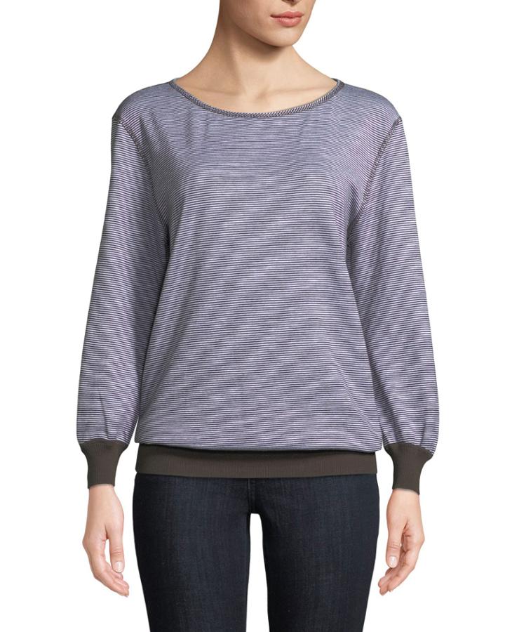 Nessa Striped 3/4-sleeve Blouse