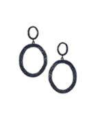 Rhinestone Oval-drop Earrings