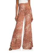 Essa Wide-leg Leopard-print Pants