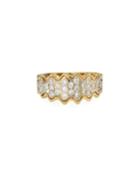 14k Gold Wavy Diamond Ring