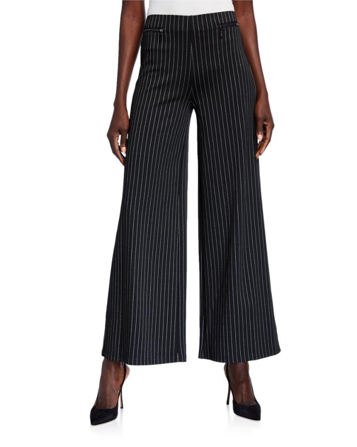 Solid Wide Leg Pull-on Pants