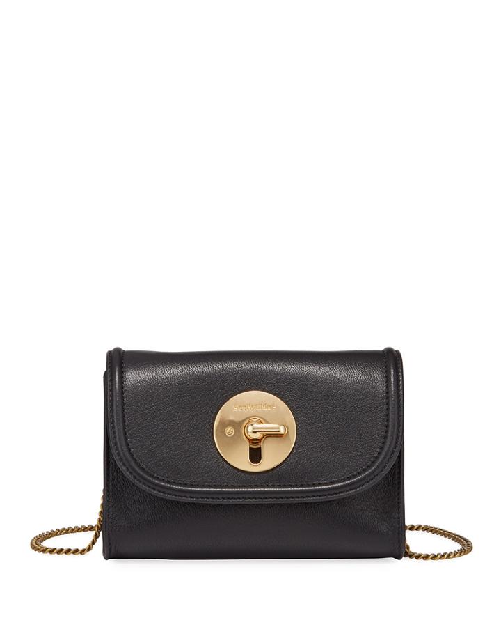 Lois Turn-lock Leather Crossbody Bag
