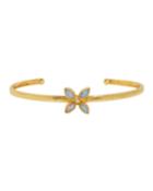 22k Opal & Diamond Flower Cuff Bracelet