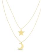Star & Crescent Moon 2-pendant Necklace