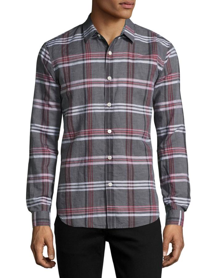 Rammy Mantra Plaid Linen-cotton