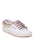 Canvas Ankle-tie Sneakers With