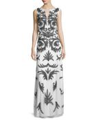 Sleeveless Keyhole Beaded