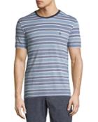 Striped Pique-knit Ringer Tee