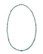 Eleanor Long Turquoise & Pyrite Necklace