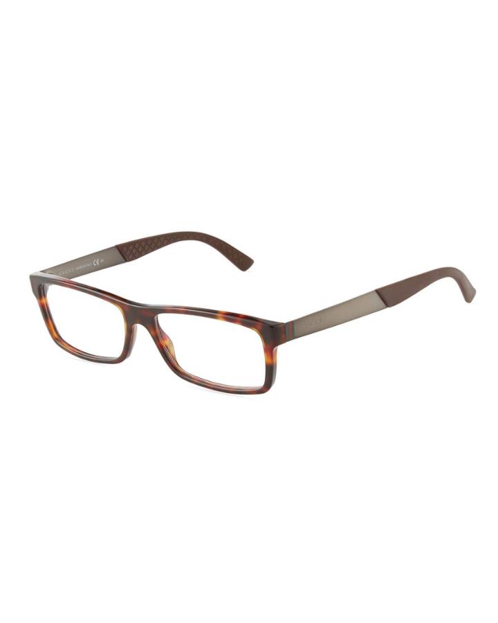 Men's Rectangle Plastic Optical Glasses