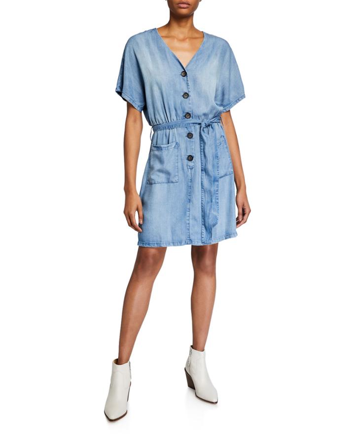 Gisele Dolman-sleeve Chambray