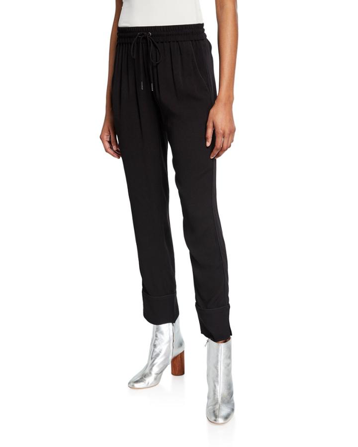 Drawstring Viscose Jogger Pants