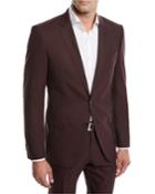 Men's Huge Genius Solid Slim-fit Two-piece Wool