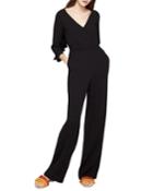 Ruffle Back V-neck Jumpsuit