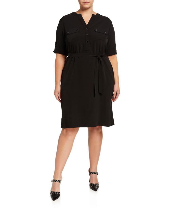 Plus Size Belted