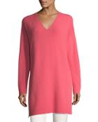 High-slit V-neck Tunic