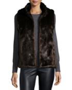 Signature Series Paneled Faux-fur Vest,