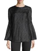 Bell-sleeve Jacquard Tunic