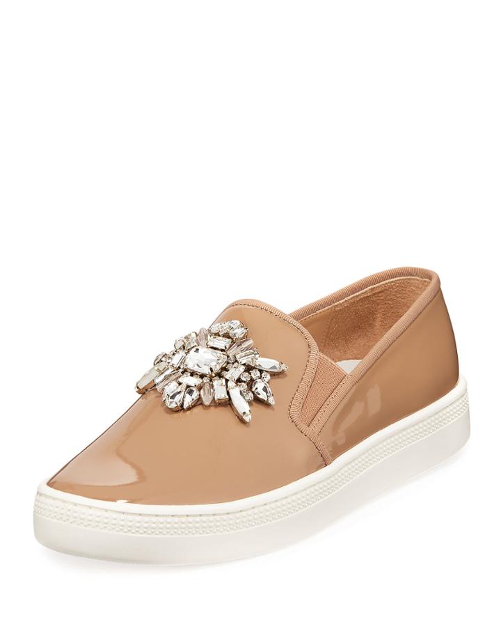 Barre Jeweled Patent Slip-on