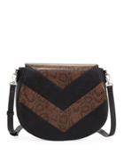 Becca Chevron Snake-embossed Large