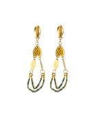 24k Swing Phoenician Turquoise Drop Earrings