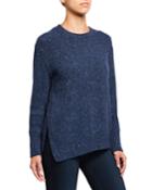 Long Sleeve Alpaca-blend Asymmetric Pullover