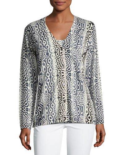 Superfine Sunburst-print Cardigan